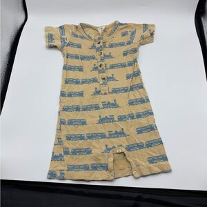 Kate Quinn bamboo romper with trains  6-12 months